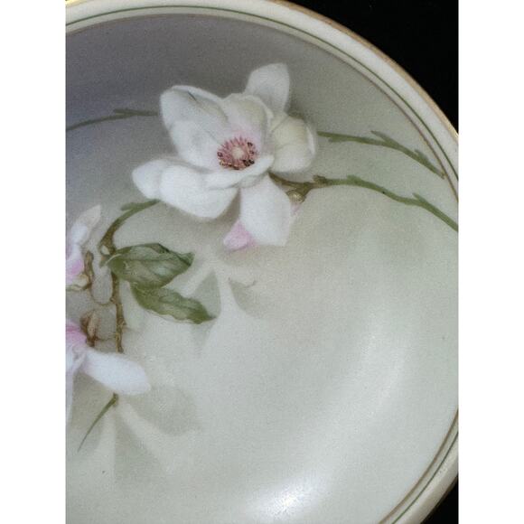 (5) RS Reinhold Schlegelmilch Germany hand painted floral bowls gold rim 5" - Picture 4 of 8